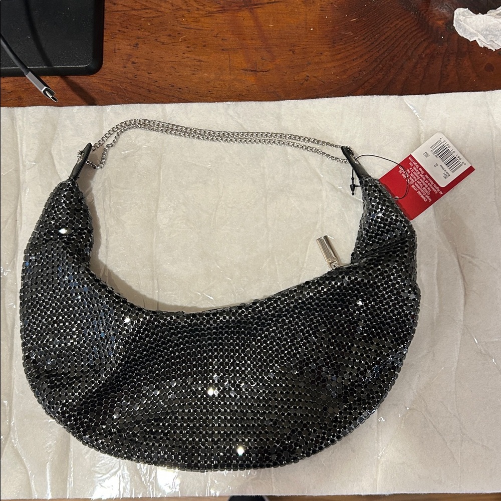 Mesh Black evening purse